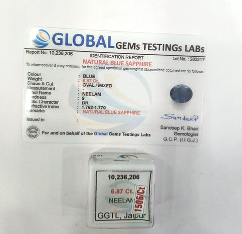 Bangkok Neelam 6.87 Carat