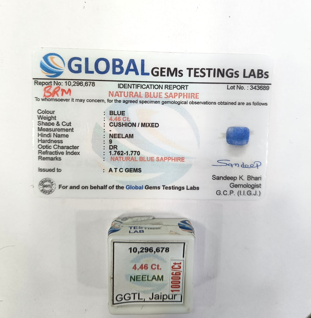 Burma Neelam 4.46 Carat