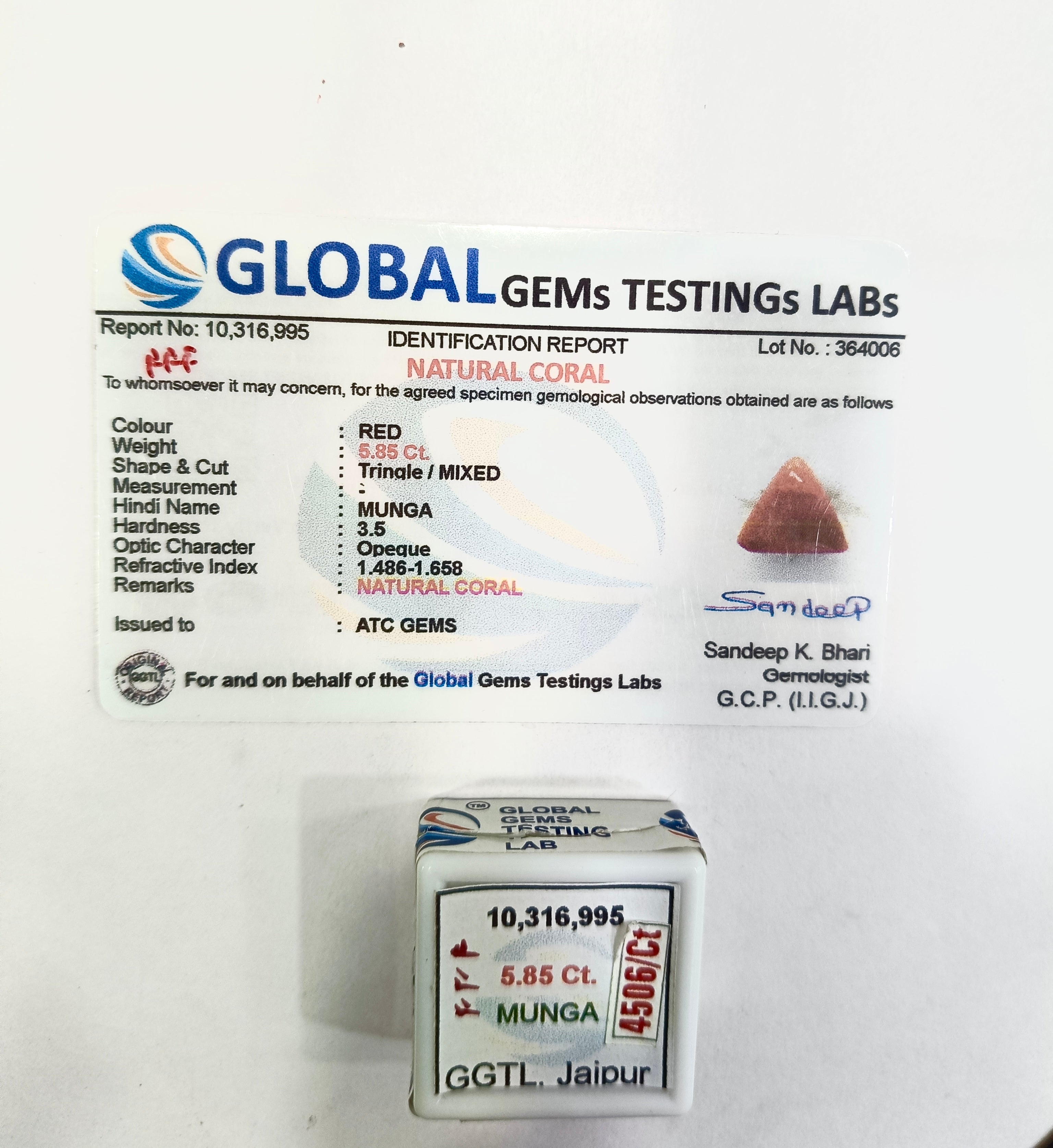 Original Munga 5.85 Carat