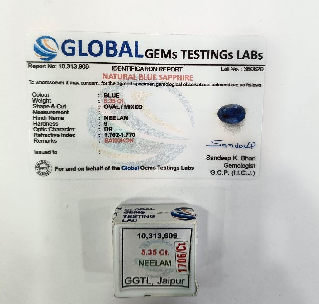 Bangkok Neelam 5.35 Carat