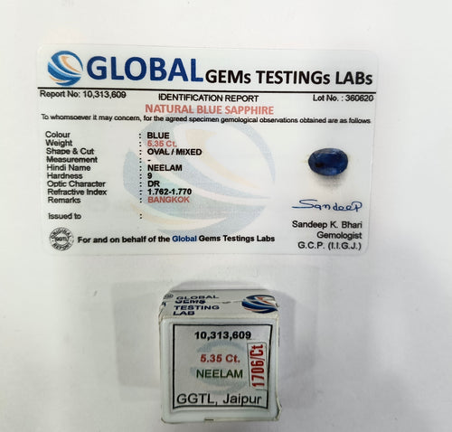 Bangkok Neelam 5.35 Carat