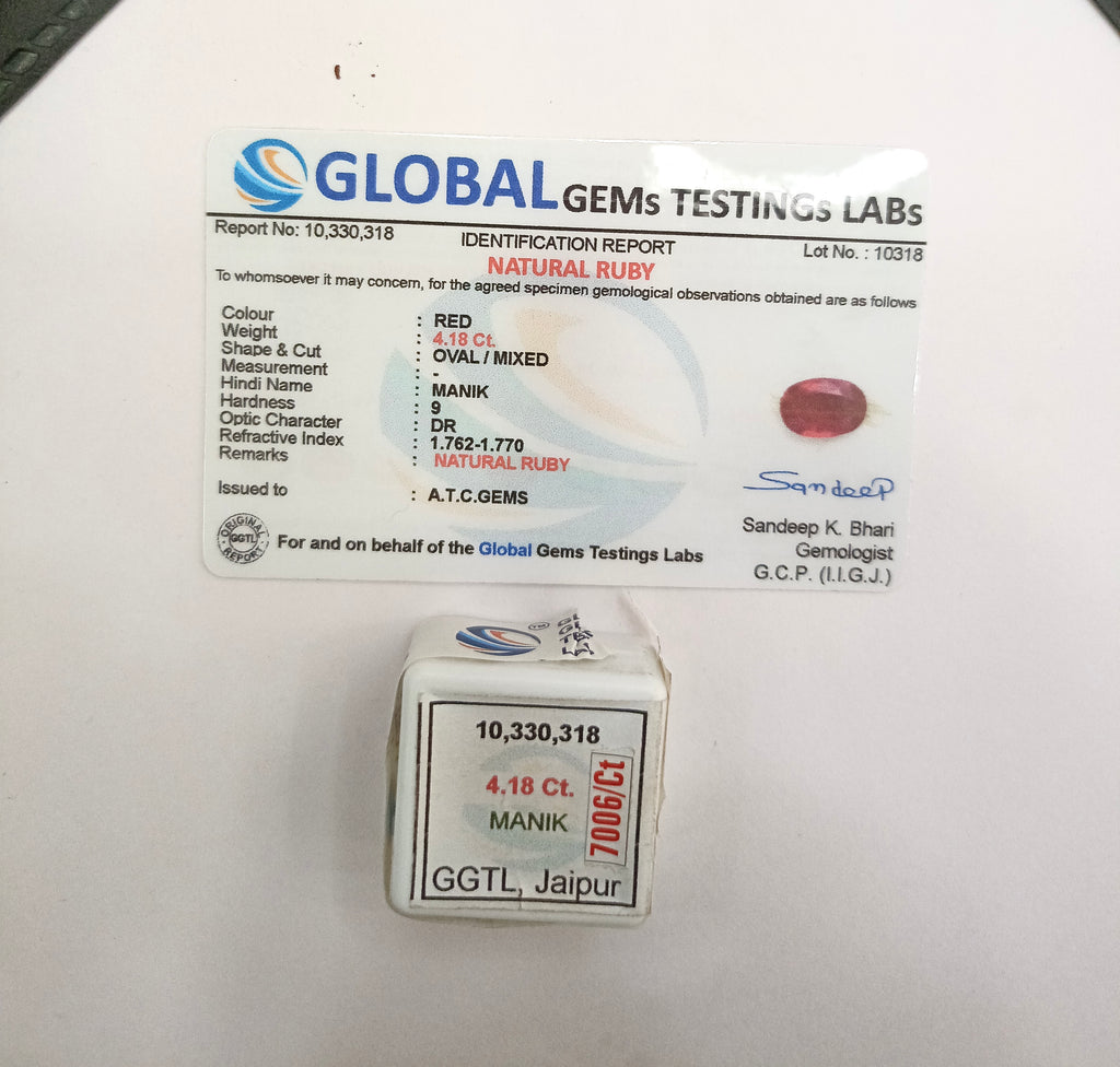 Bangkok Ruby 4.18 Carat