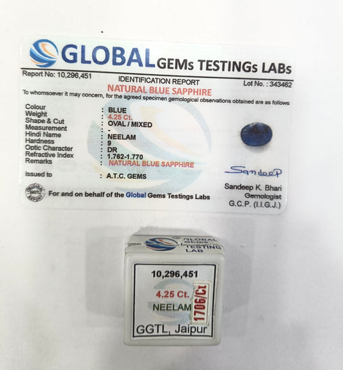 Bangkok Neelam 4.25 Carat